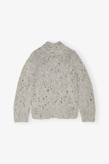 Chunky Marled Handknit Open Back Pullover | Paloma Melange