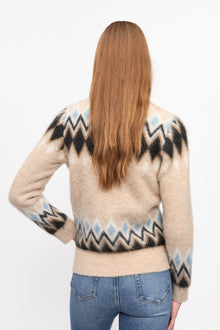 Fine Brushed Alpaca O-Neck | Latte