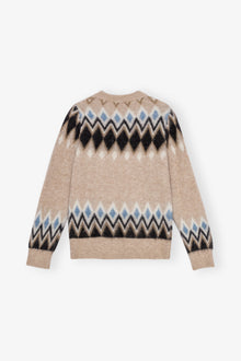 Fine Brushed Alpaca O-Neck | Latte