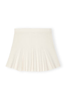 Cashmere Mix Mini Skirt | Egret