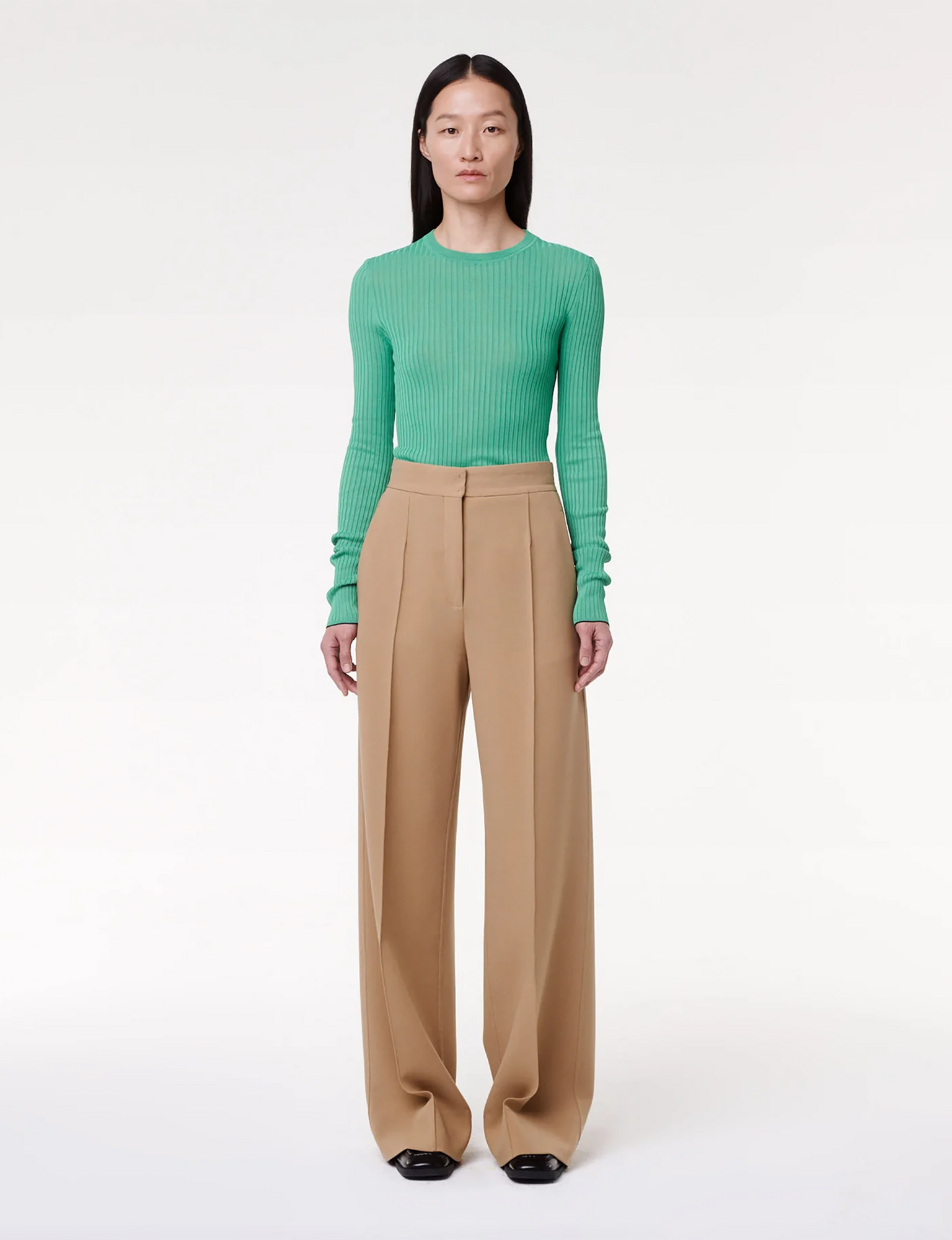 Women | Fitted Long Sleeve Knit | Kelly Green