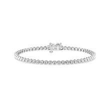 Womens | Tennis Bracelet | 14K White Gold | 3 CTW Round Cut Lab Grown Diamond | E-VS1