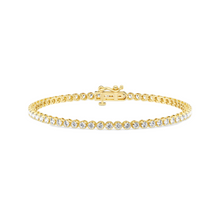 Womens | Tennis Bracelet - II | 14K Yellow Gold | 3 CTW Round Cut Lab Grown Diamond | F-VS2