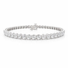 Womens | Tennis Bracelet - III | 14K White Gold | 7 CTW Round Cut Lab Grown Diamond | G-SI