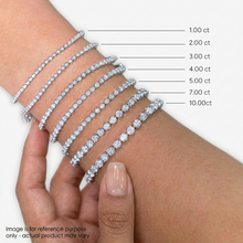 Womens | Tennis Bracelet - III | 14K White Gold | 7 CTW Round Cut Lab Grown Diamond | G-SI