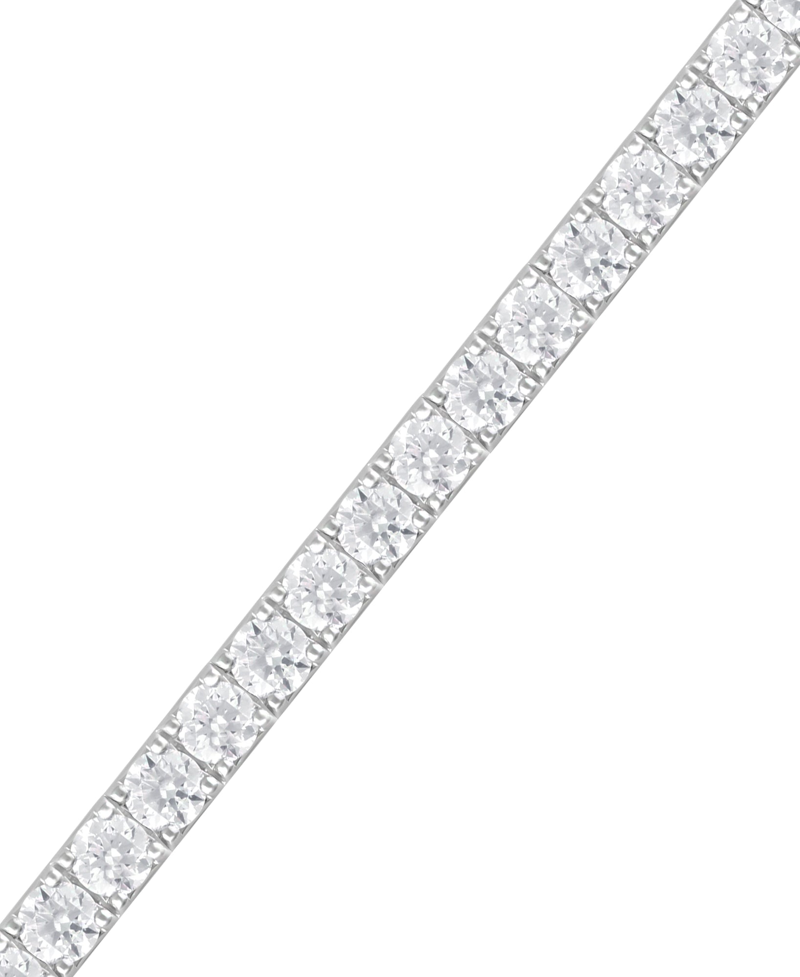 Womens | Tennis Bracelet | 14K White Gold | 15.2 CTW Round Cut Lab Grown Diamond | I-J-I1