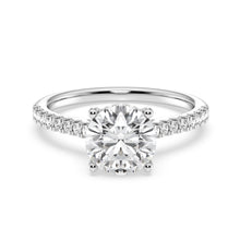 Womens | Solitaire Engagement Ring | 14K White Gold | 2.25 CTW Round Cut Lab Grown Diamond | G-VS