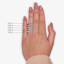 Womens | Wedding Band - I | 14K White Gold | 0.25 CTW Round Cut Lab Grown Diamond | F-VS2