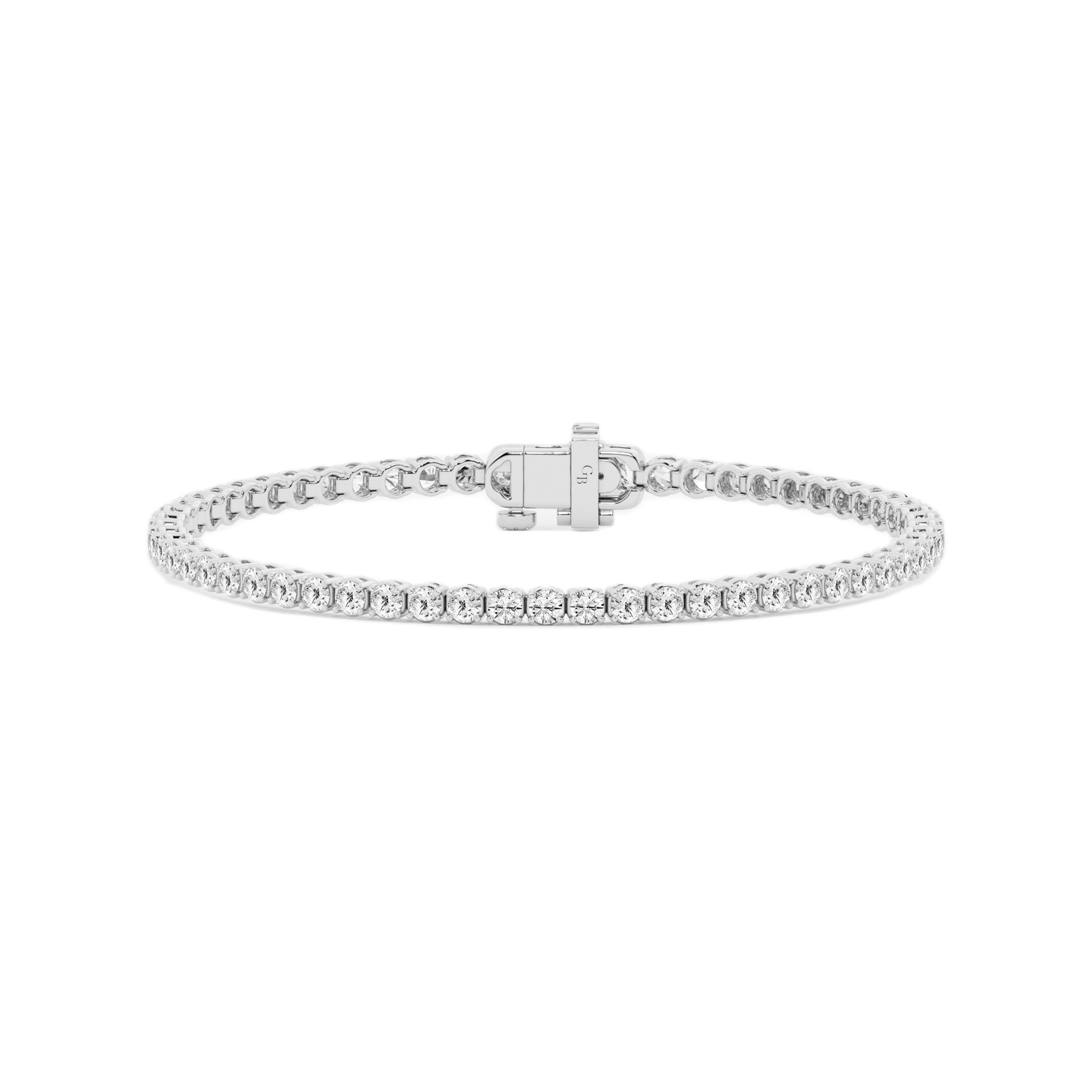 Womens | Tennis Bracelet - I | 14K White Gold | 3 CTW Round Cut Lab Grown Diamond | F-VS2