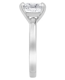 Womens | Solitaire Engagement Ring | 14K White Gold | 4 CTW Radiant Cut Lab Grown Diamond | F-VS