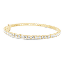 Womens | Tennis Bracelet | 14K Yellow Gold | 5 CTW Round Cut Lab Grown Diamond | F-VS2