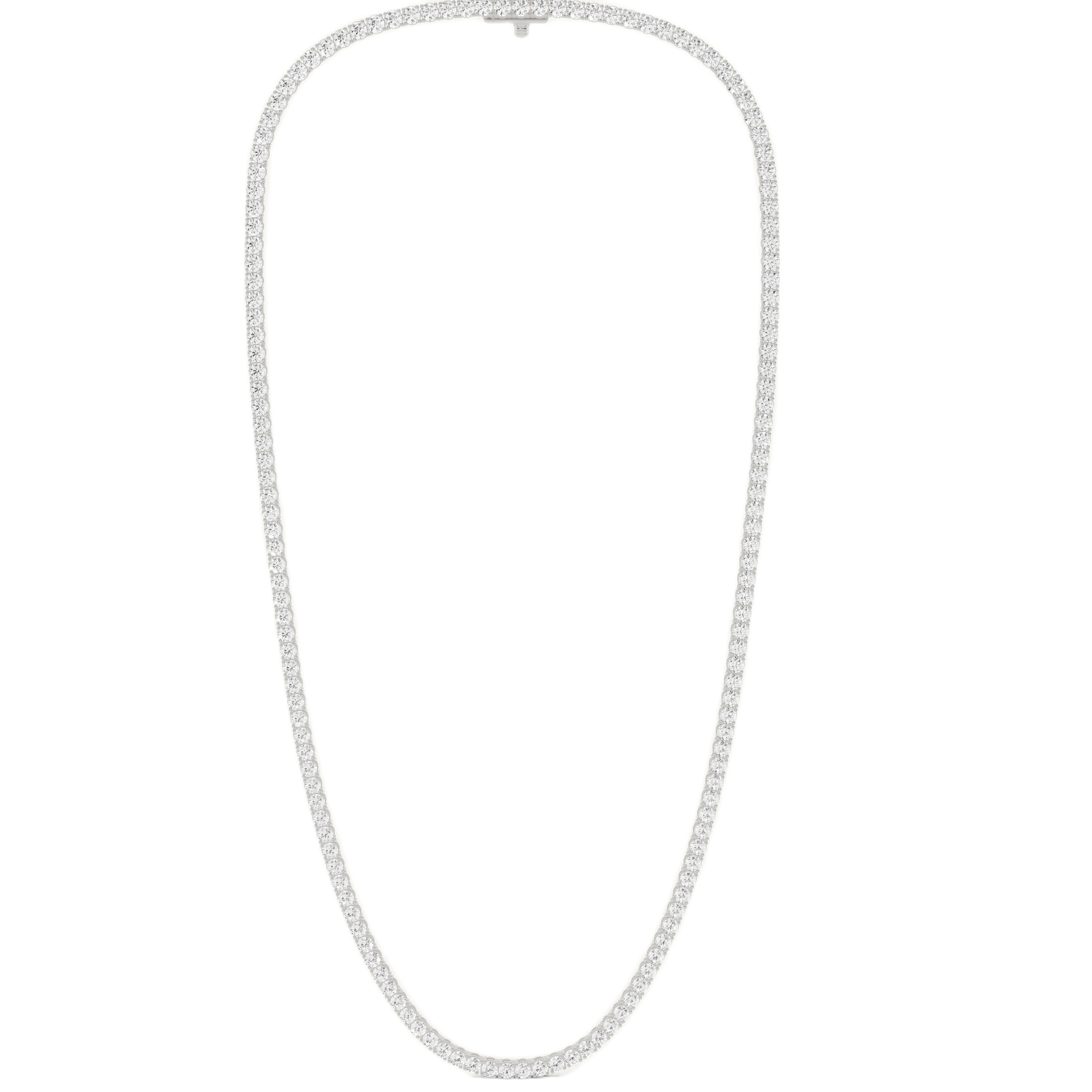 Womens | Tennis Necklace | Sterling Silver | 10 CTW Round Cut Lab Grown Diamond | G-SI