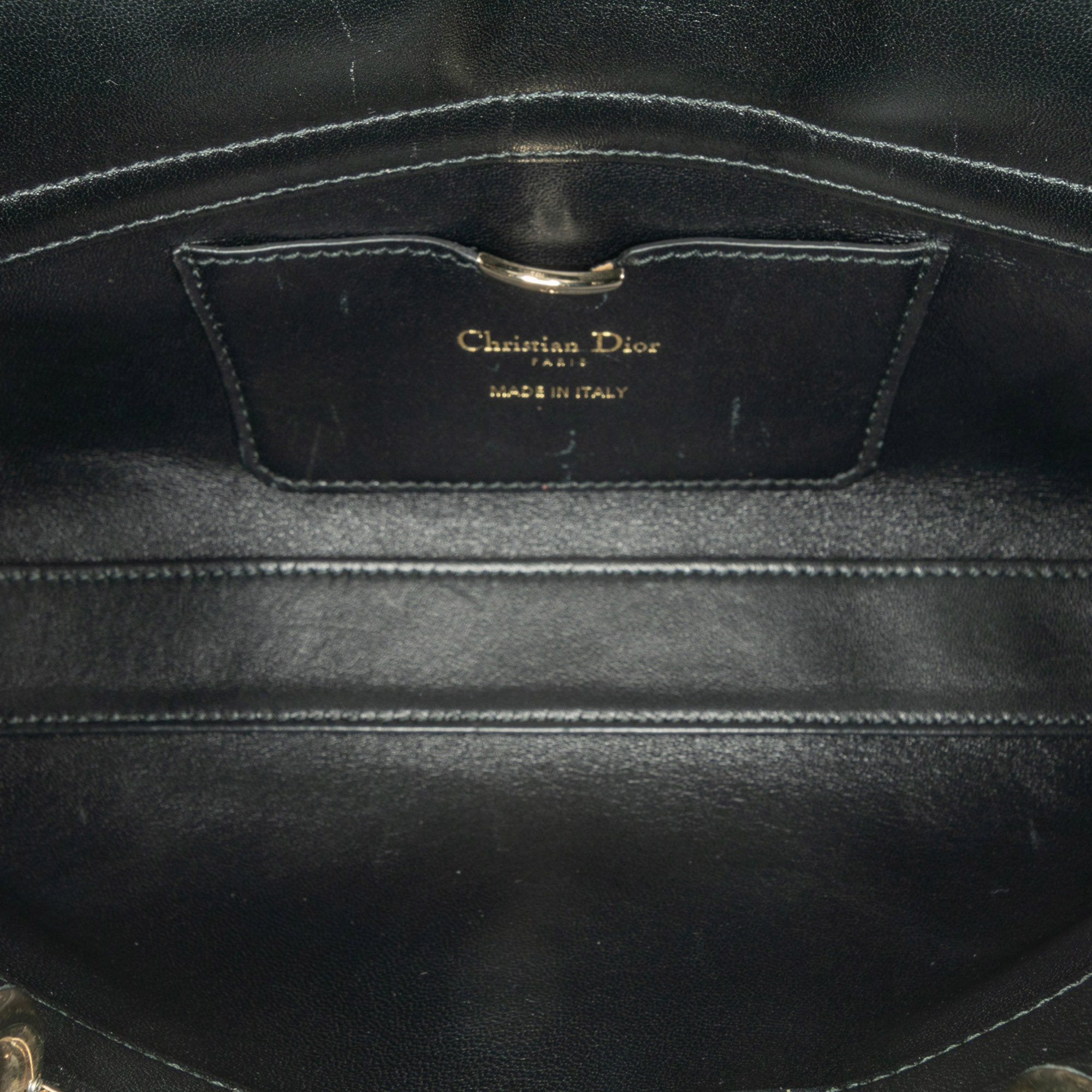 Dior | Pre-Owned Medium Beaded Ribbon Embroidered Floral Lady D Joy | Blue