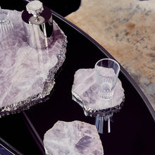 Kivita Coasters | Rose Quartz & Silver | Single