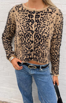 Kahli Cardigan | Leopard Print