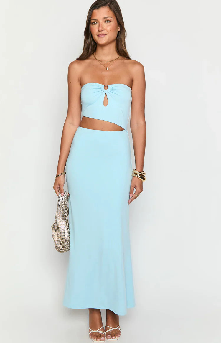 Kain Strapless Maxi Dress | Blue