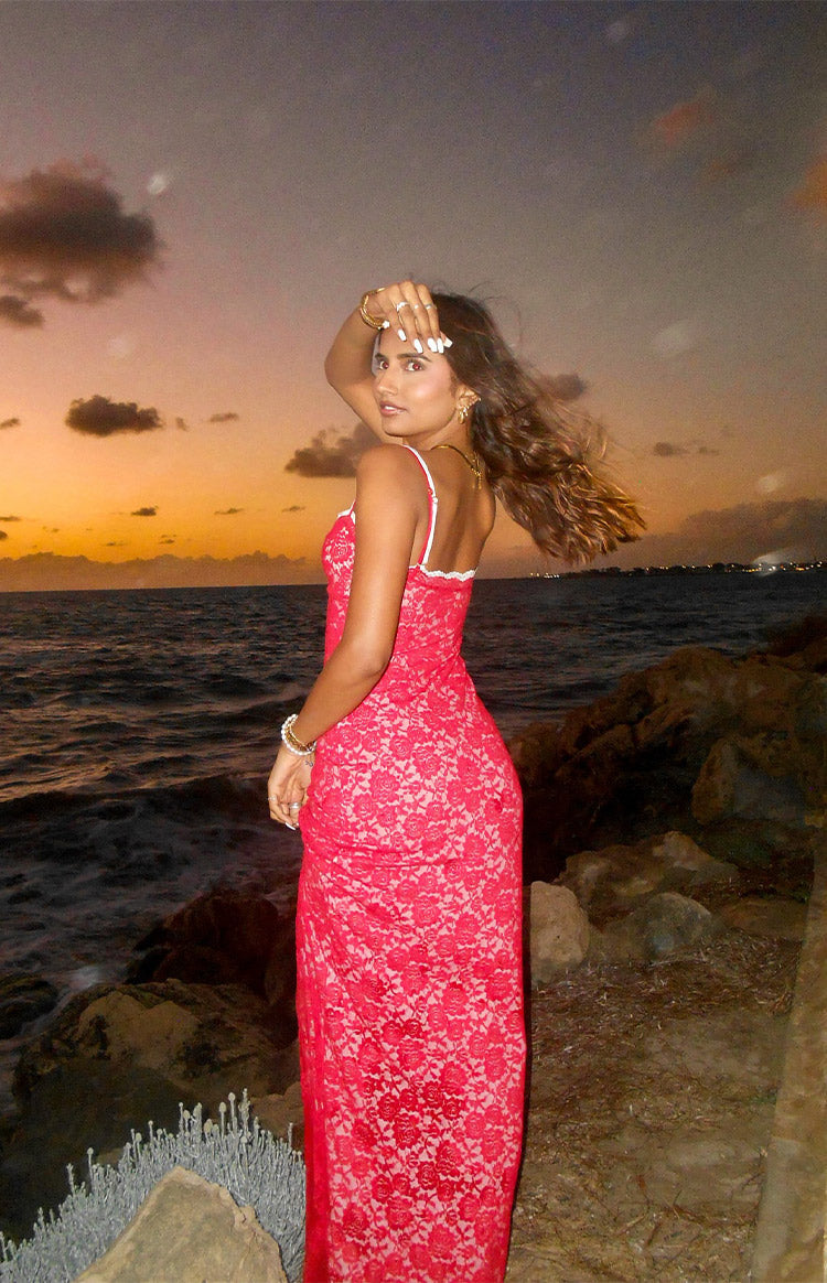 Kata Lace Maxi Dress | Red