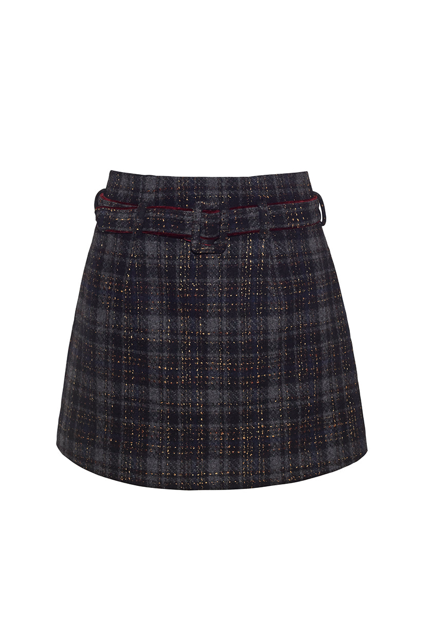 Kaya Skirt | Tweed Charcoal