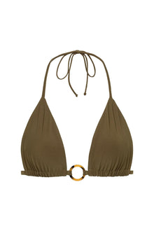 Emma Tori Loop Bikini Top | Khaki