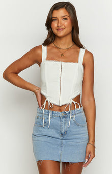 Klair Corset Top | White