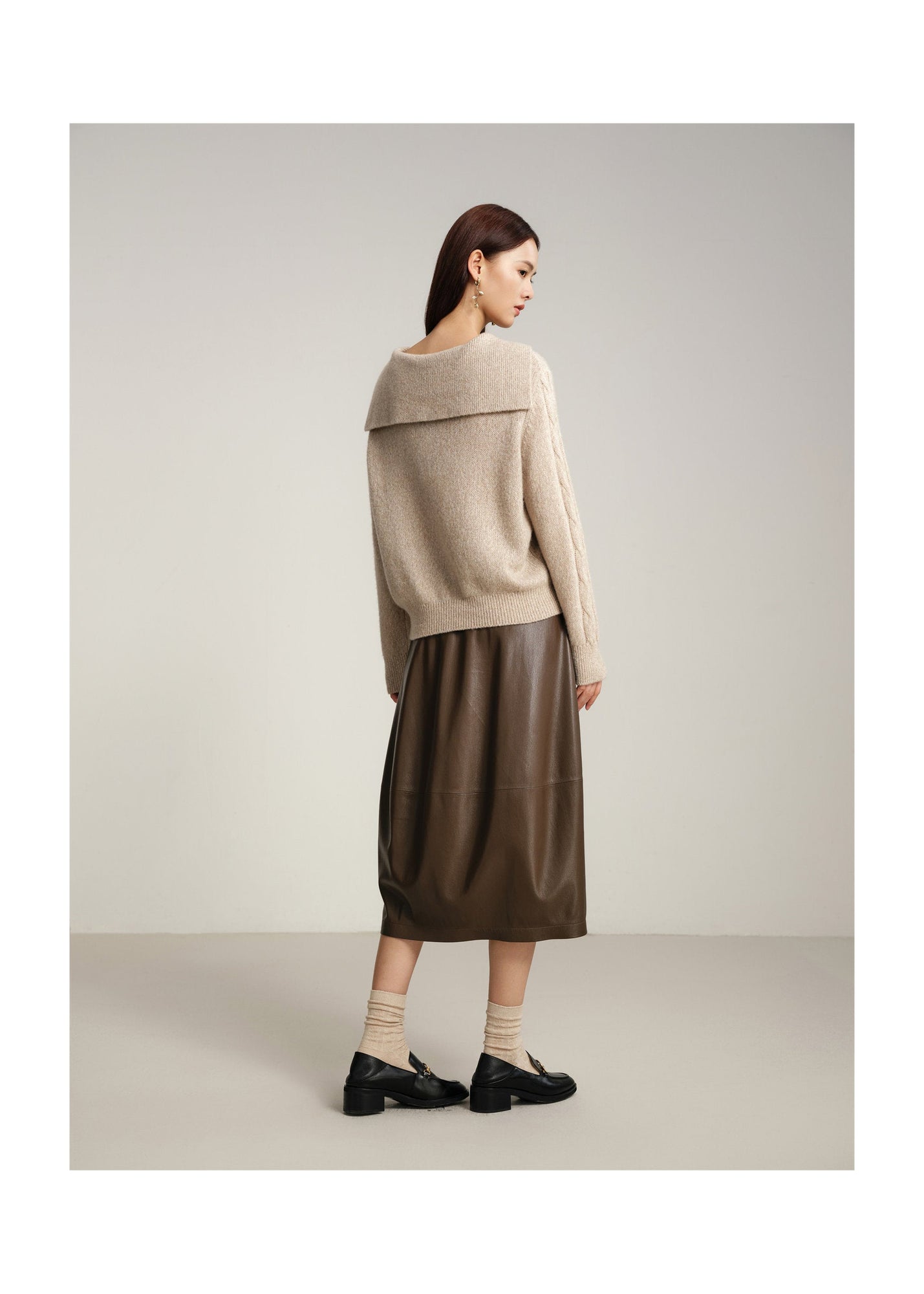 Knitted Pullover Sweater | Beige