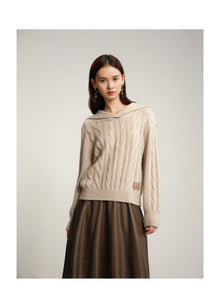 Knitted Pullover Sweater | Beige