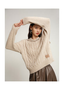Knitted Pullover Sweater | Beige