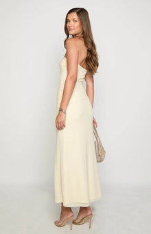 Krissy Mesh Strapless Maxi Dress | Cream