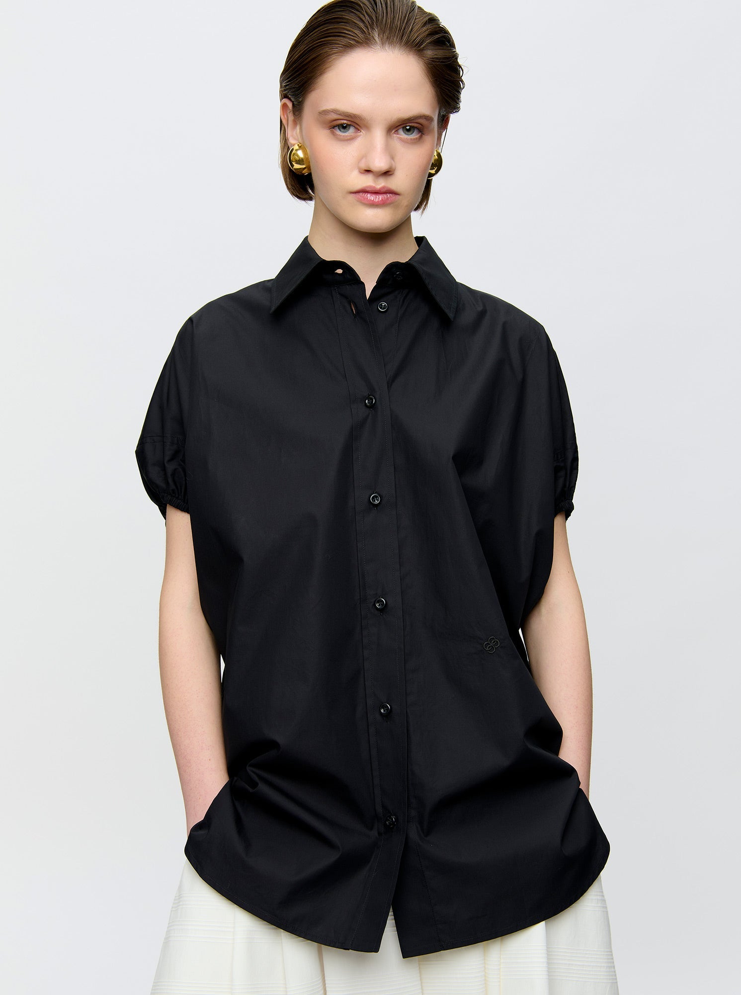 Lecce Capsleeve Shirt | White