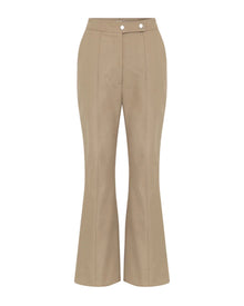 Lettini Crop Flare Pant | Stone