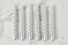 Lacquer Twisted Taper Candles | Silver | Set of 6