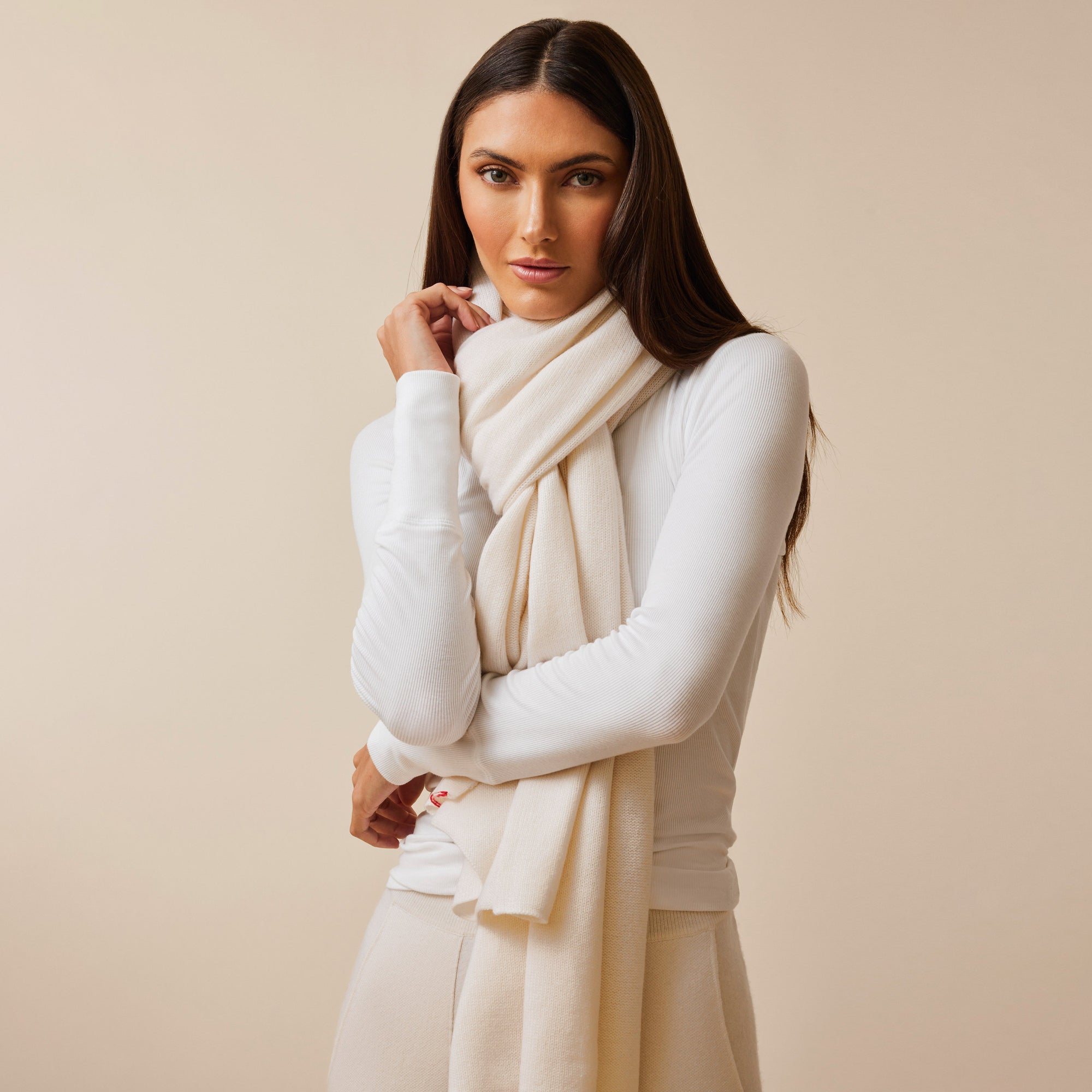 Women | Wool Cashmere Scarf | Dove