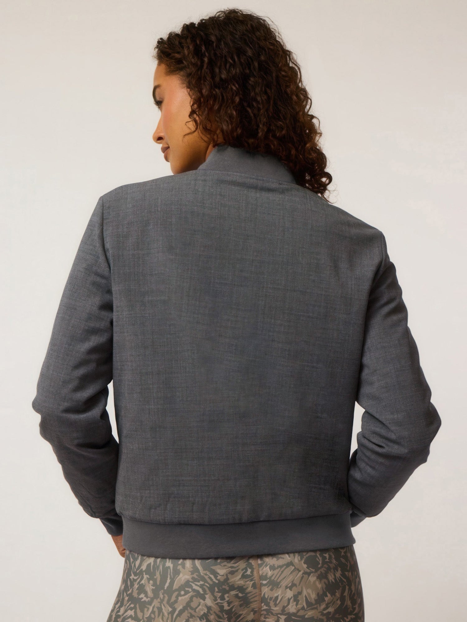 Women | Reversible Serrano Bomber Jacket | Smoke Heather