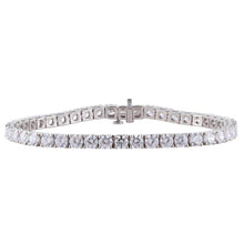 10.50 CT Round Lab-Grown Diamond | Bracelet - II | 14K White Gold | F Color | VS Clarity