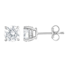 2.00 CT Round Lab-Grown Diamond | Stud Earrings 14K White Gold | 14K White Gold