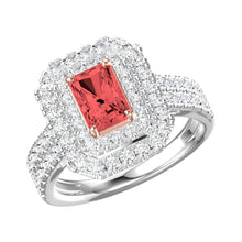 1.90 CT Radiant/Round Lab-Grown Diamond | Engagement Ring | 14K Two Tone Gold | G Color | VS Clarity