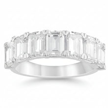 5.00 CT Emerald Lab-Grown Diamond | Wedding Band | 14K White Gold | F Color | VS Clarity