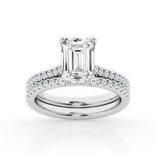 2.50 CT Round Lab-Grown Diamond | Bridal Set Ring | 14K White Gold | H Color | VS Clarity