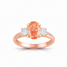 2.50 CT Oval/Round Lab-Grown Diamond | Engagement Ring - I | 14K Two Tone Gold | G Color | VS Clarity