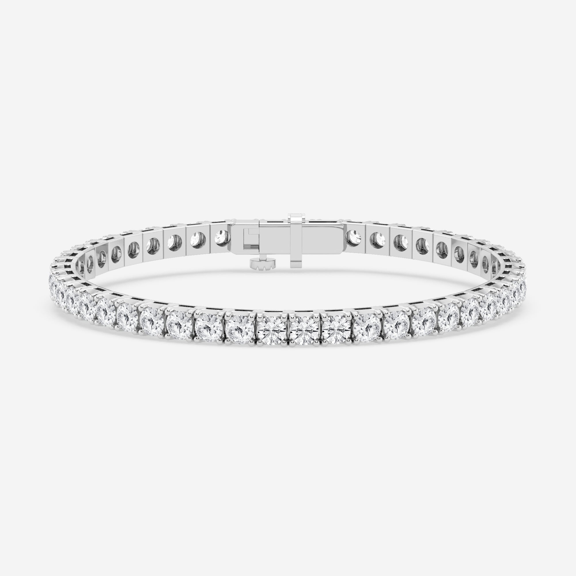 12.00 CT Round Lab-Grown Diamond | Bracelet | 14K White Gold | G Color | SI Clarity