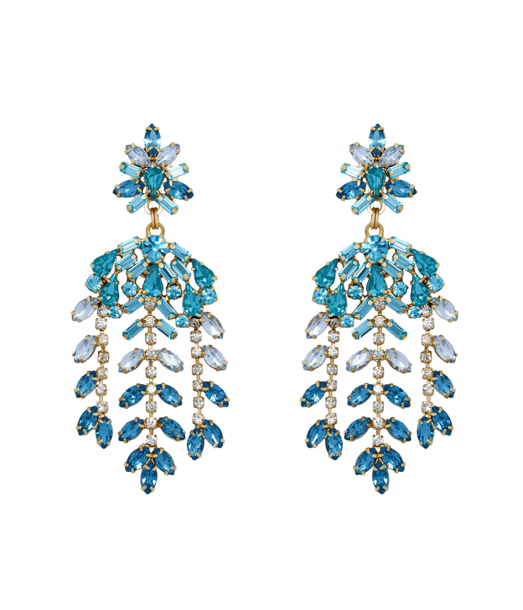 Elena Statement Earrings | Blue