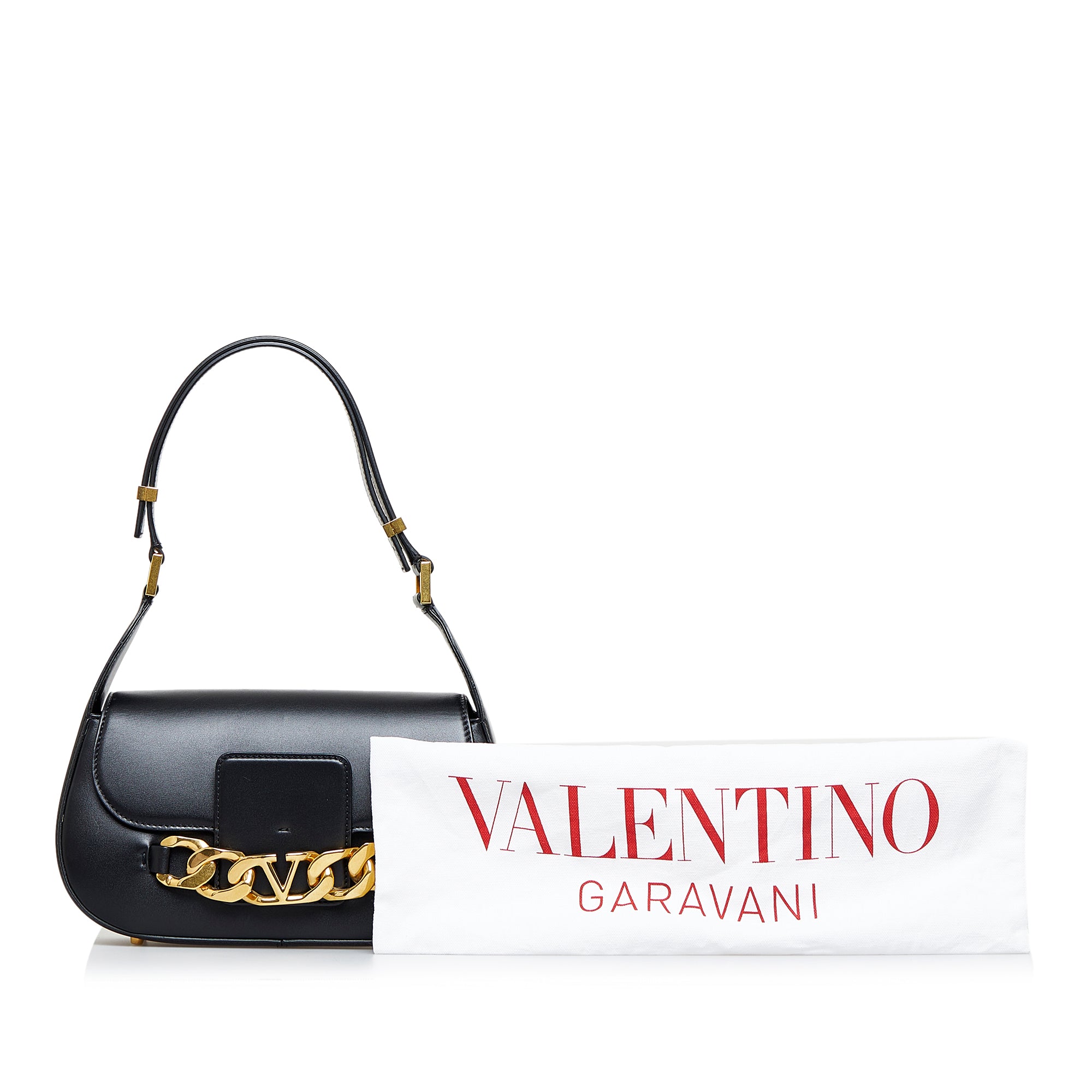 Valentino Pre-Owned Vlogo Chain Shoulder Bag | Women | Black