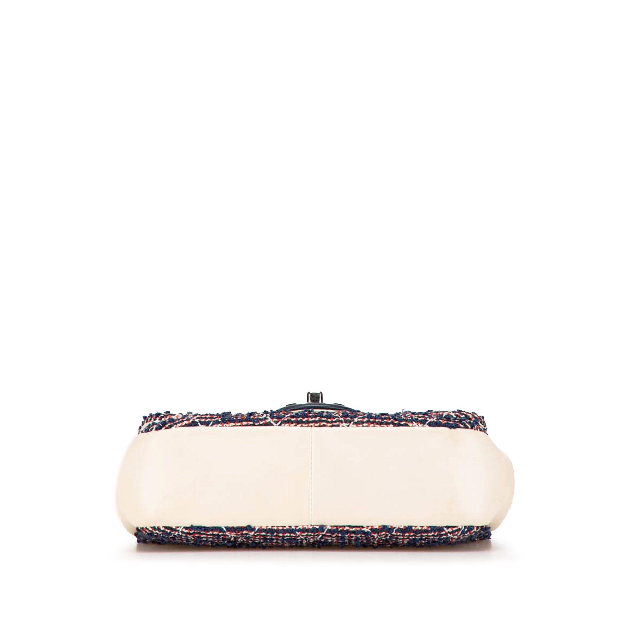 Chanel | Pre-Owned Mini Rectangular Tweed Single Flap | BlueWhite/Ivory