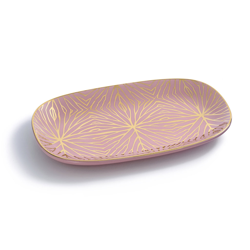 Talianna Lily Pad Catchall Tray | Pink & Gold | Single