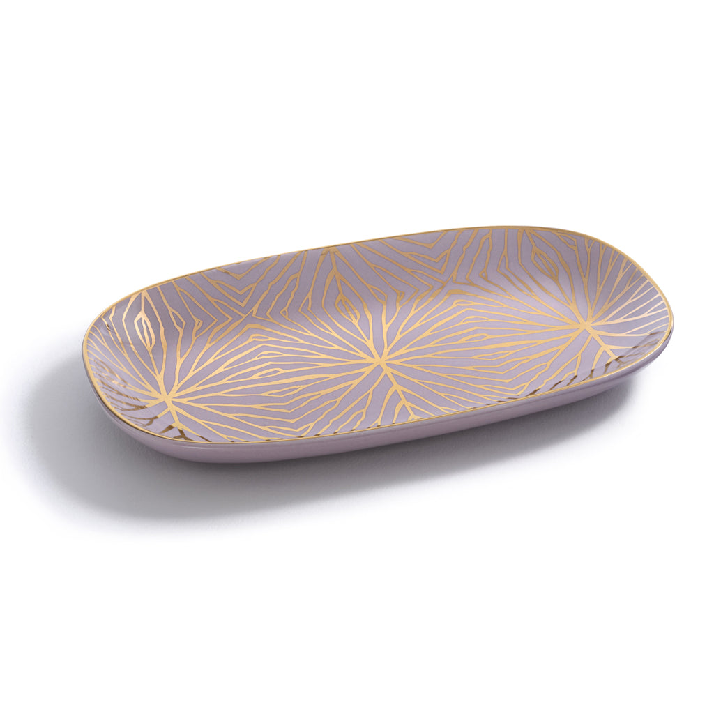 Talianna Lily Pad Catchall Tray | Lilac & Gold | Single