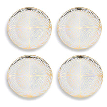 Talianna Lily Pad Plates | White & Gold | Set of 4