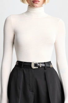 Travertine Belt | Black With Black Onyx Inlay