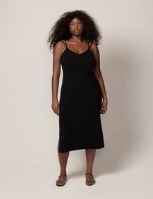 Another Tomorrow Cashmere Slip Dress in Black – Cashmere Women's Dress