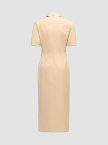 Lou Fitted Shirt Dress | Apricot