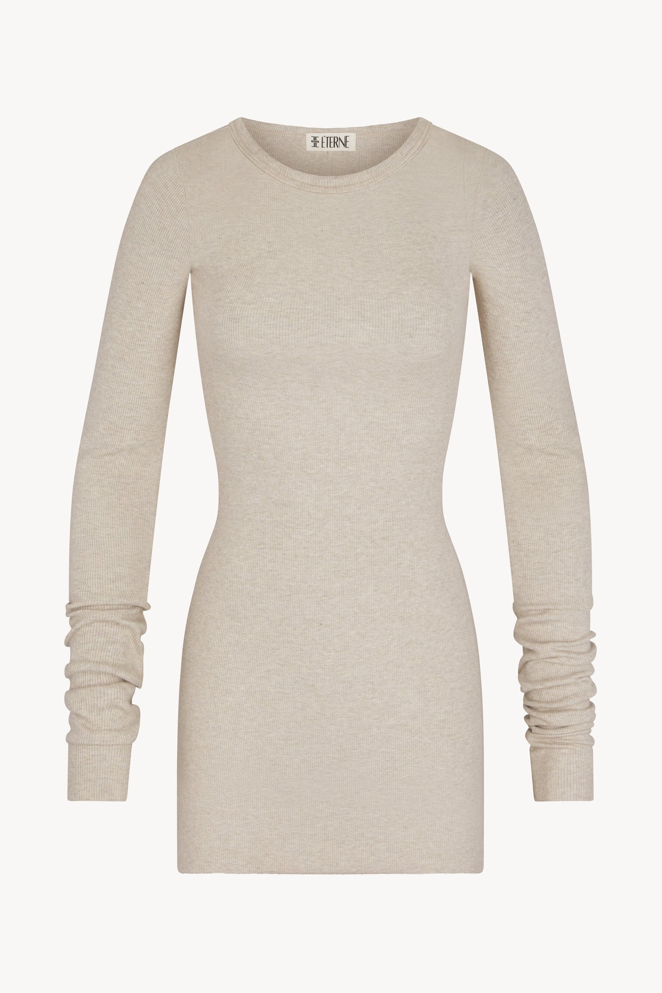 LONG SLEEVE CREWNECK MINI DRESS - ETERNE
